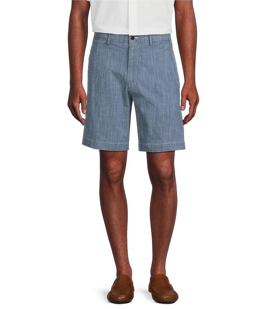 Cremieux Blue Label Block Island Collection Chambray Denim Madison Classic Fit 9#double; Inseam Shorts Product Image