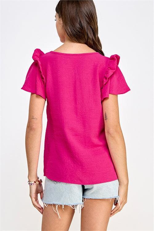 Flowing in Fuchsia Blouse Product Image