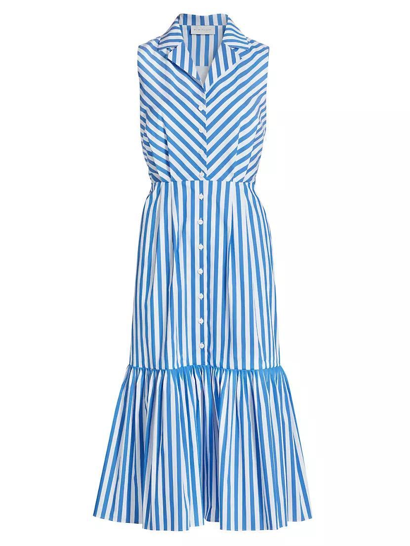 Joelle Striped Sleeveless Midi-Dress Product Image