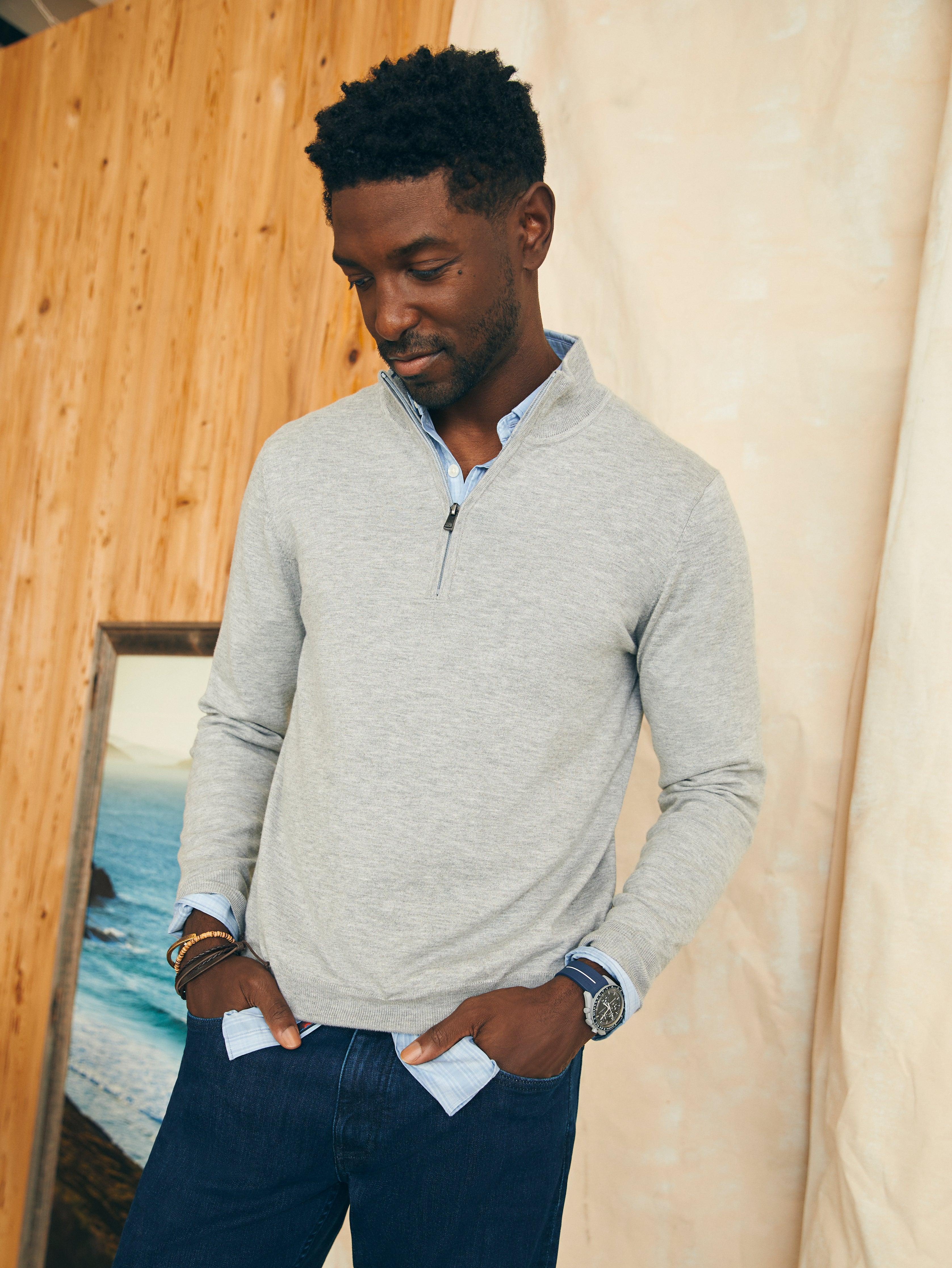 Movement™ Quarter Zip Sweater (Tall) - Mineral Grey Heather Male Product Image