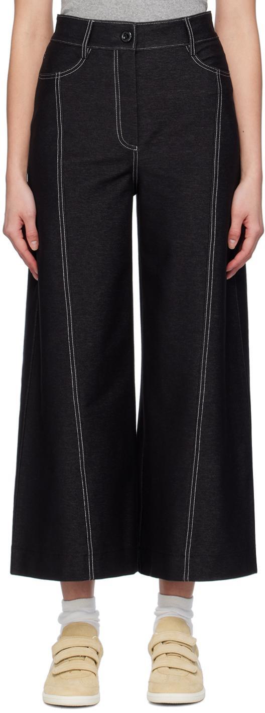 MAX MARA Black Foster Trousers In 1 Black Product Image