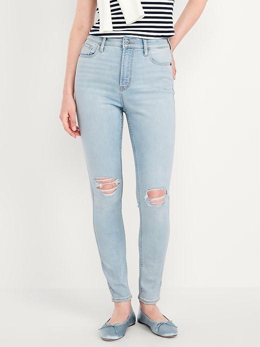 Extra High-Waisted Rockstar 360° Stretch Super-Skinny Jeans Product Image