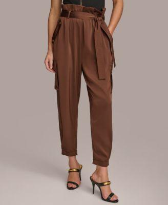 Donna Karan Womens Tie-Waist Cargo Pants product image