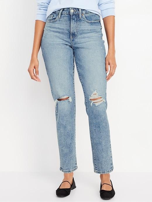 Curvy High-Waisted OG Straight Ankle Jeans Product Image