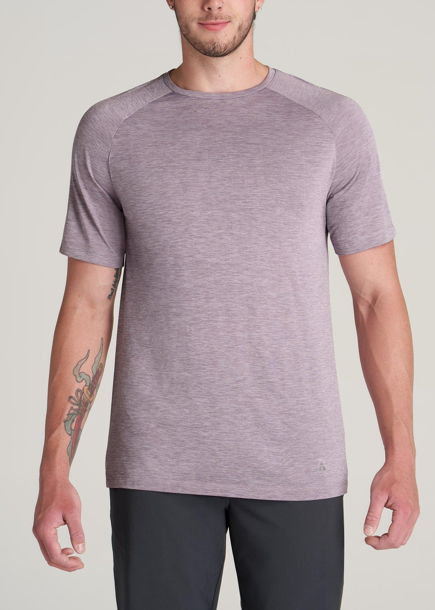 A.T. Performance MODERN-FIT Raglan Short sleeve Tee for Tall Men in Lavender Mix Male Product Image