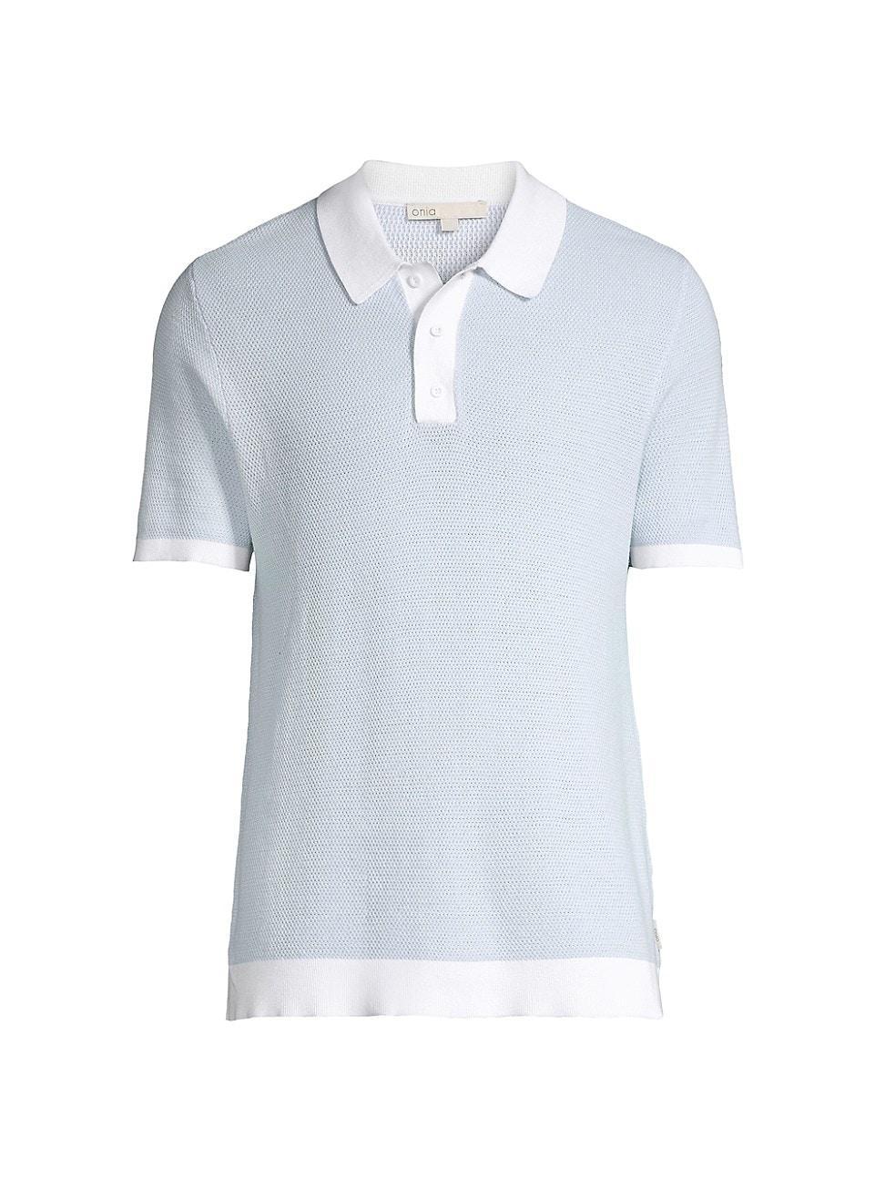 Mens Cotton Knit Polo Shirt Product Image