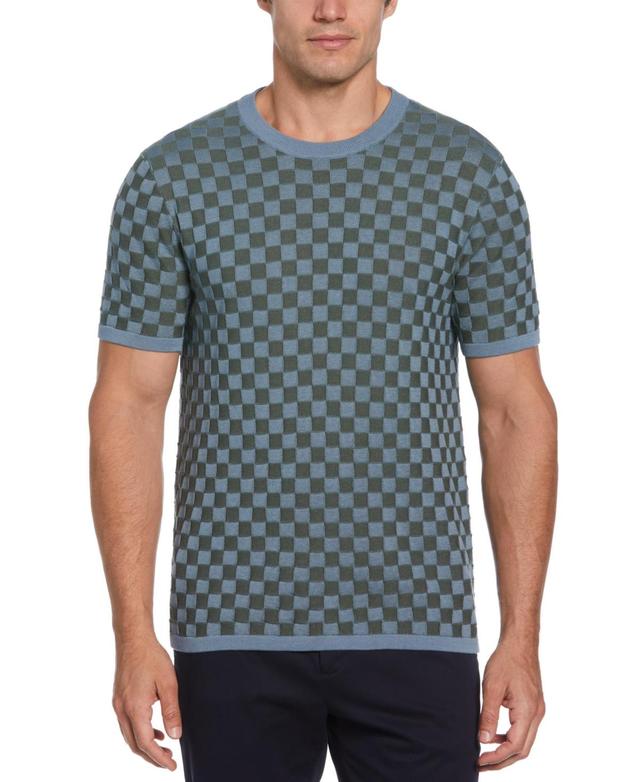 Perry Ellis Mens Short Sleeve Geo Pattern Sweater Product Image