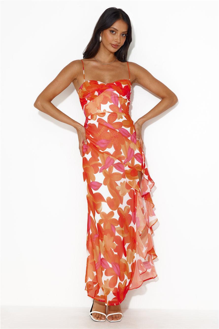 Hawaii Dream Maxi Dress Red Product Image