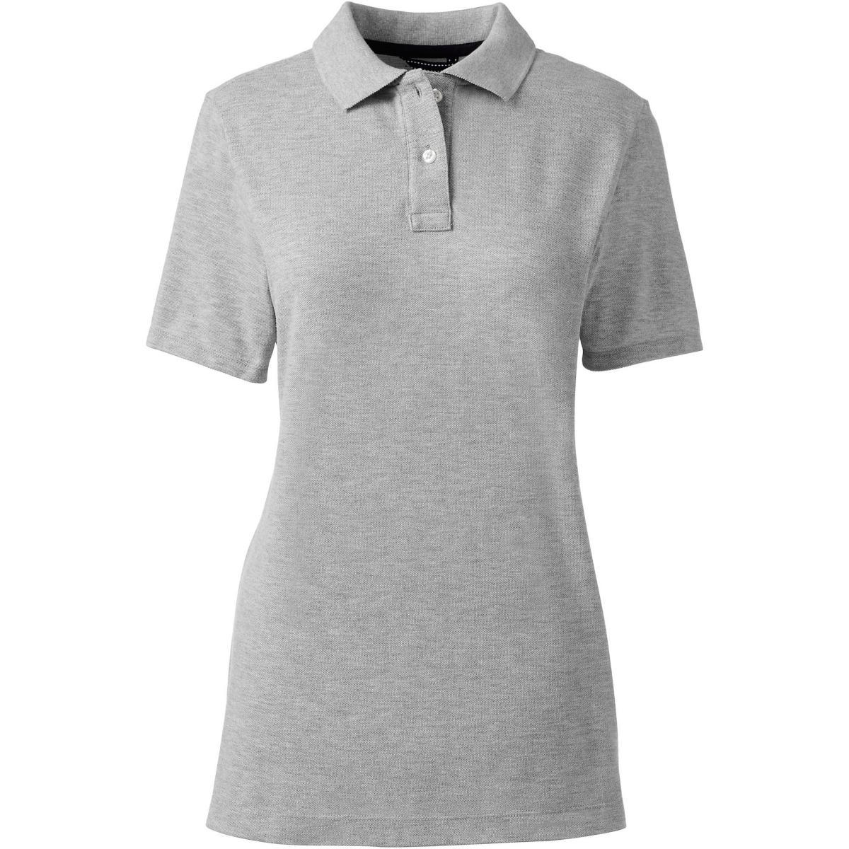 Women's Short Sleeve Feminine Fit Mesh Polo Shirt - Lands' End Product Image