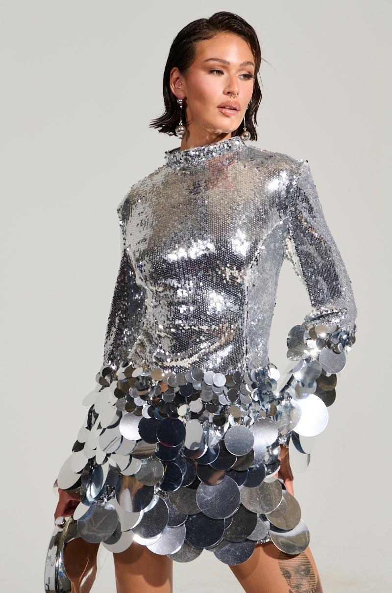 THE MOMENT SEQUIN MINI DRESS Product Image