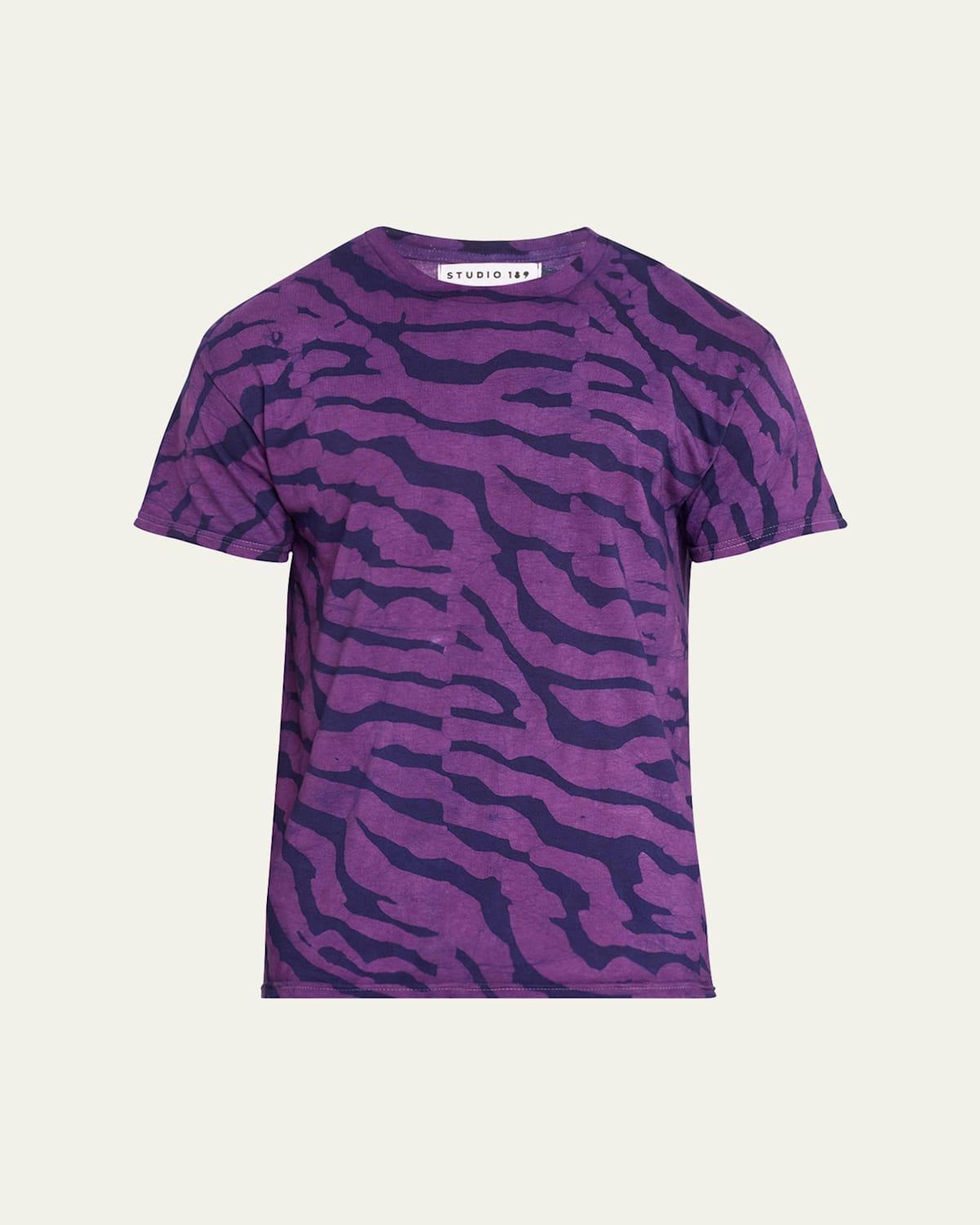 Mens Zebra Hand-Batik T-Shirt Product Image