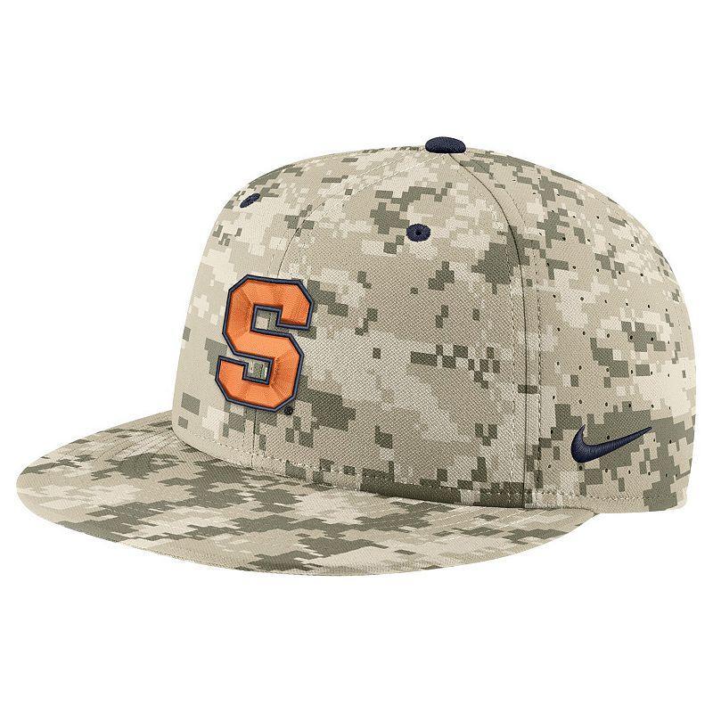 Mens Nike Camo Syracuse Orange Aero True Baseball Performance Fitted Hat Product Image