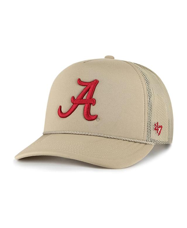 Mens 47 Khaki Alabama Crimson Tide Foam Front Mesh Trucker Snapback Hat Product Image