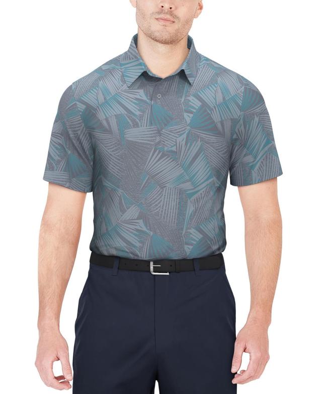 Pga Tour Mens Stretch Moisture-Wicking Palm-Print Golf Polo Shirt Product Image