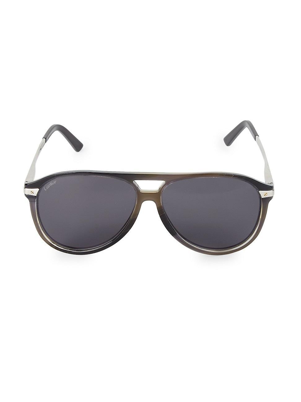 Mens 60MM Aviator Sunglasses Product Image