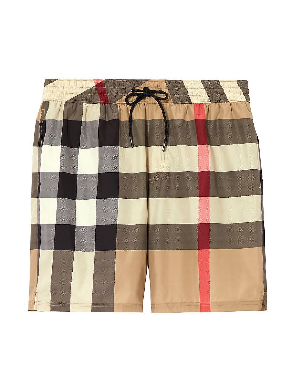 Mens Checker Swim Shorts Product Image