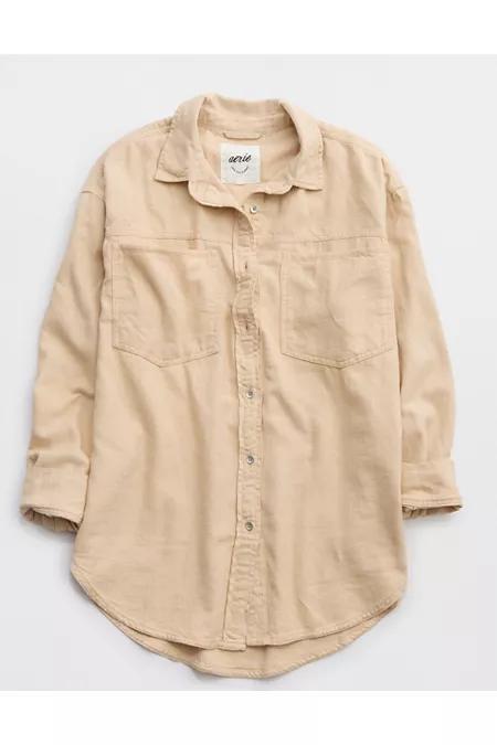 Aerie Anytime Fave Twill Shirt Women's Product Image