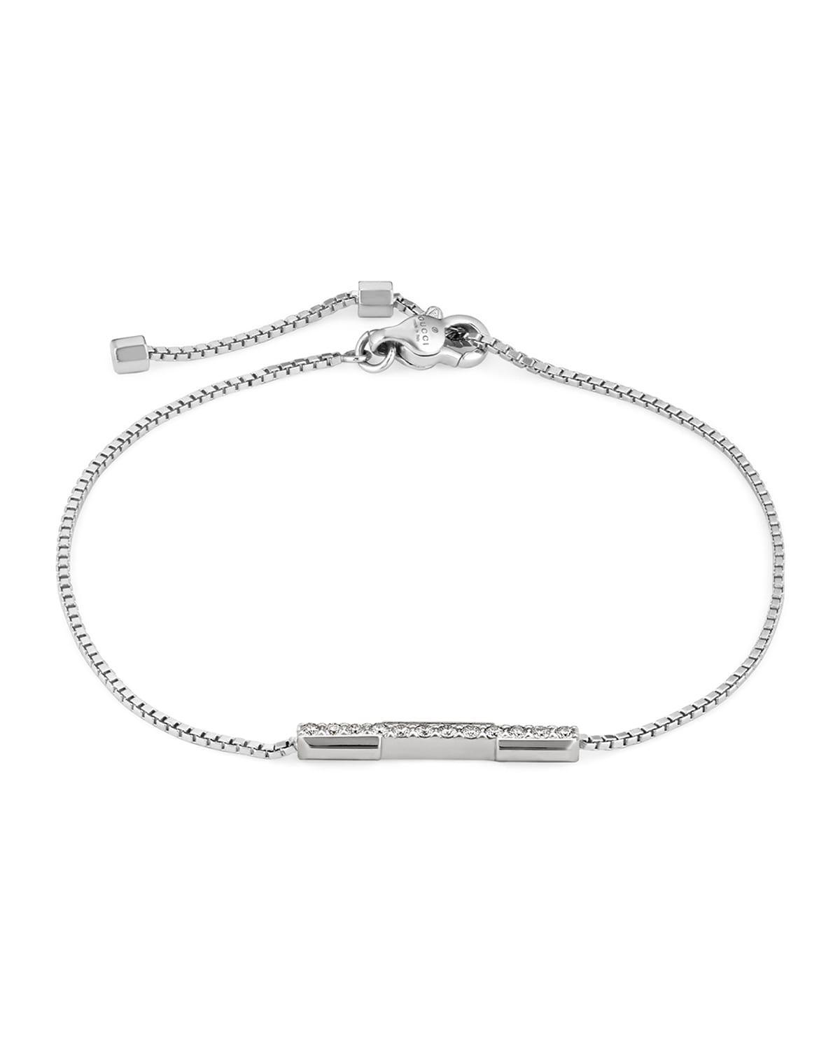 Womens Link To Love 18K White Gold & Diamond Bracelet Product Image