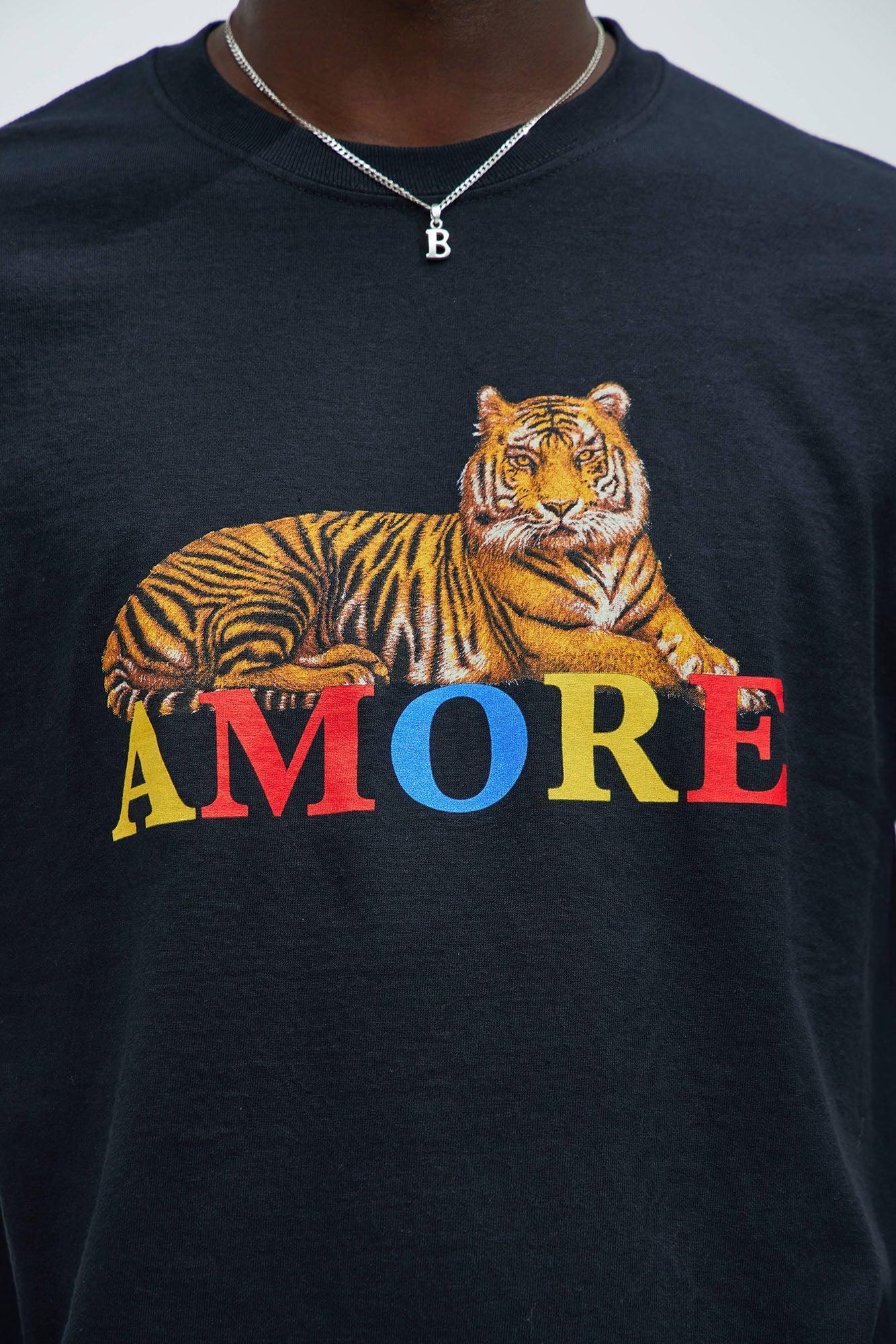 Amore Tigre Short Sleeve Tee - Black Product Image