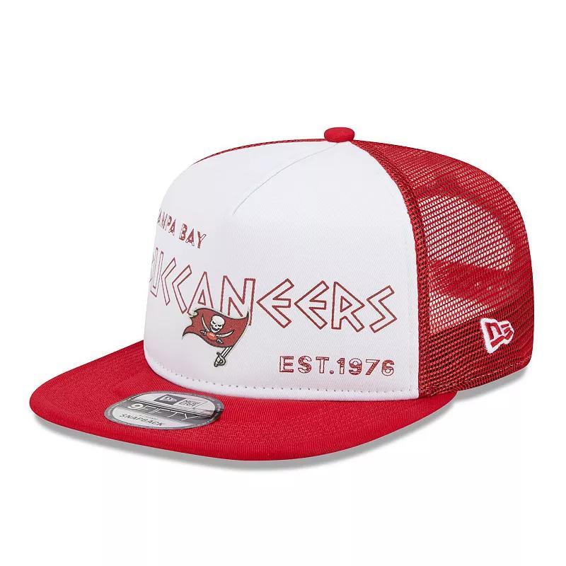 Mens New Era /Red Tampa Bay Buccaneers Banger 9FIFTY Trucker Snapback Hat Product Image