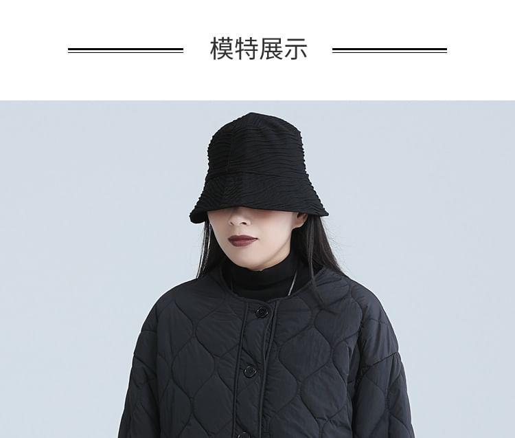 Plain Quilted Single-Breasted Jacket Product Image