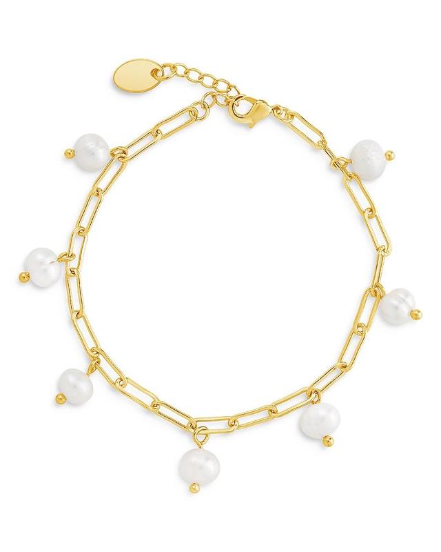 Sterling Forever Dangling Baroque Pearl Bracelet Product Image