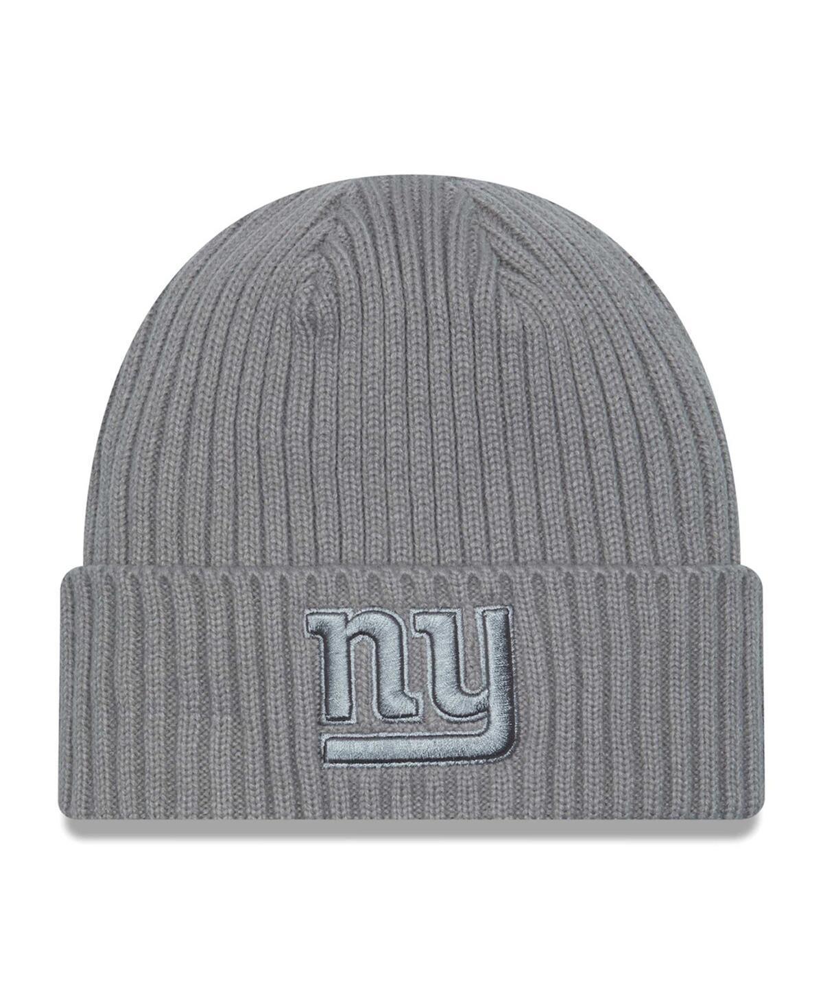 Mens New Era Gray New York Giants Color Pack Cuffed Knit Hat Product Image