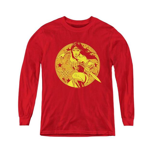 Justice League Boys of America Youth Young Wonder Woman Long Sleeve Sweatshirts Product Image