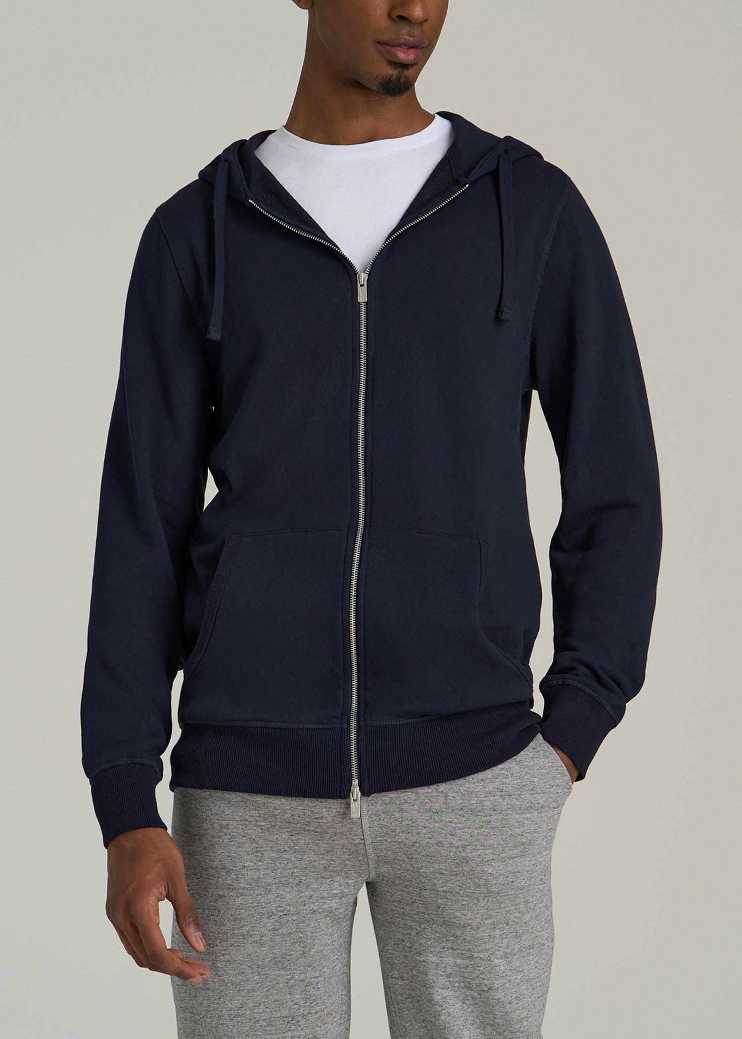 Wearever 2.0 French Terry Full-Zip Hoodie for Tall Men in Evening Blue Male Product Image