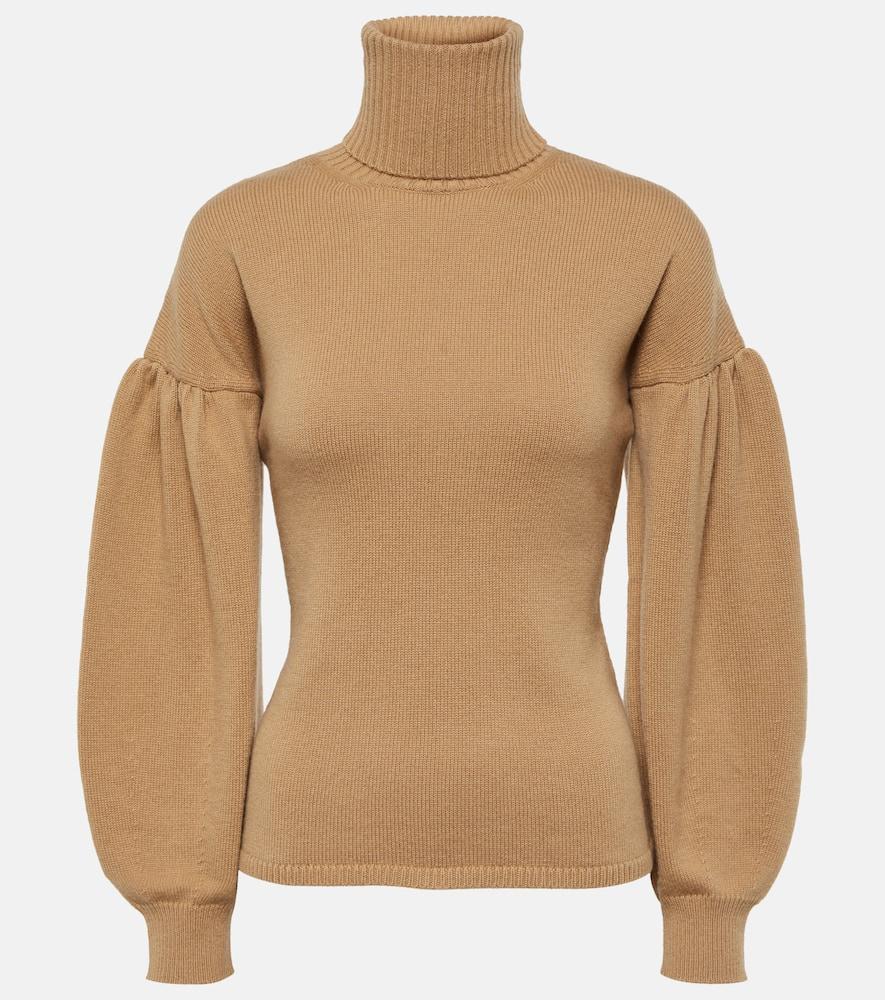 MAX MARA Maldive Wool And Cashmere Turtleneck Sweater In Brown product image