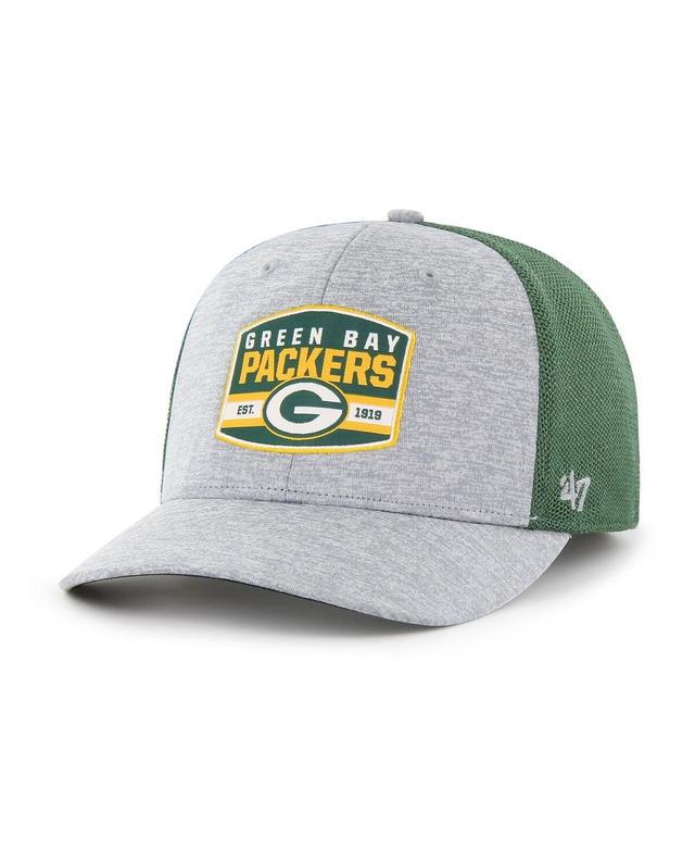 Mens 47 Heathered Gray/Green Green Bay Packers Motivator Flex Hat Product Image