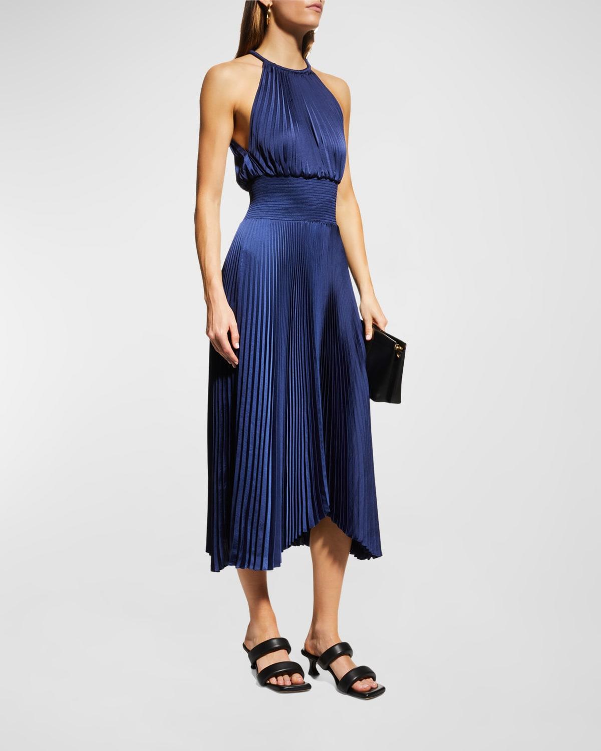 A. L.C. Renzo II Pleated Sleeveless Midi Dress Product Image