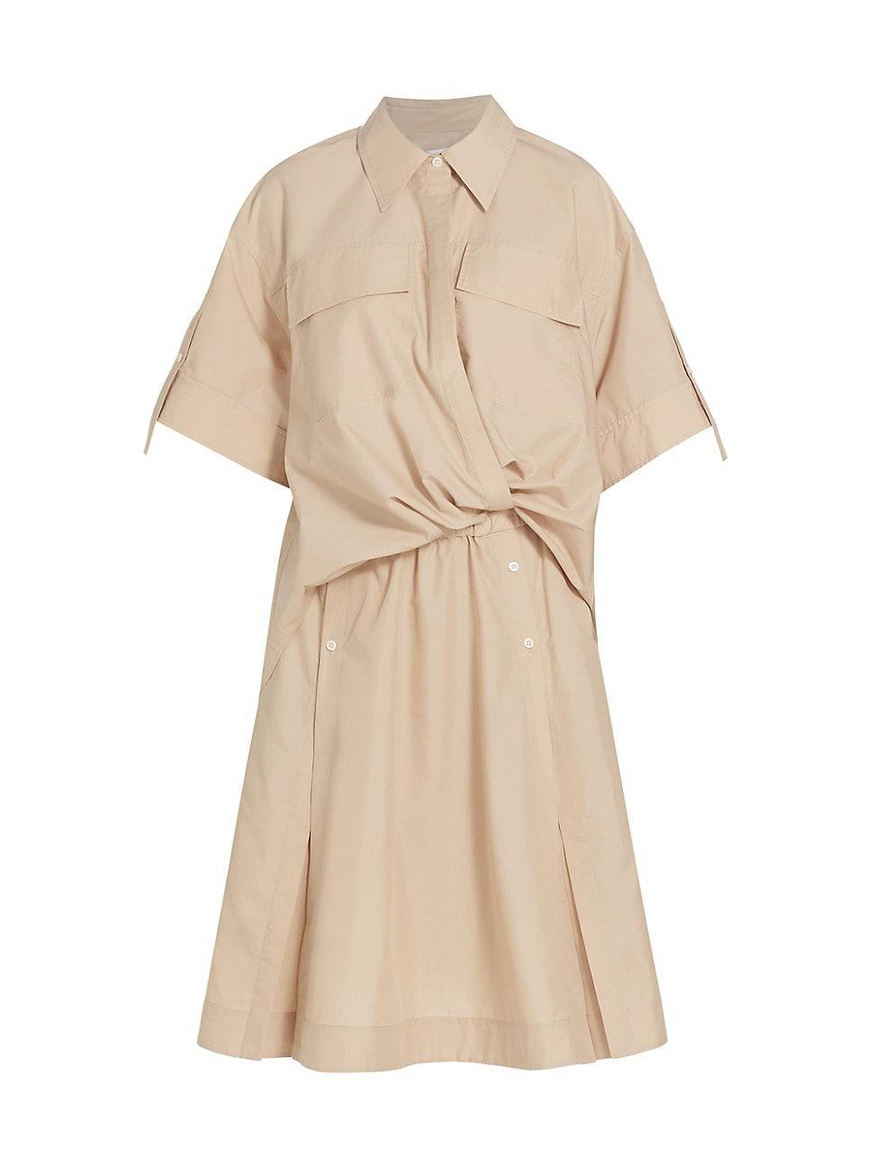 3.1 Phillip Lim Short Sleeve Draped Shirt Dress Product Image