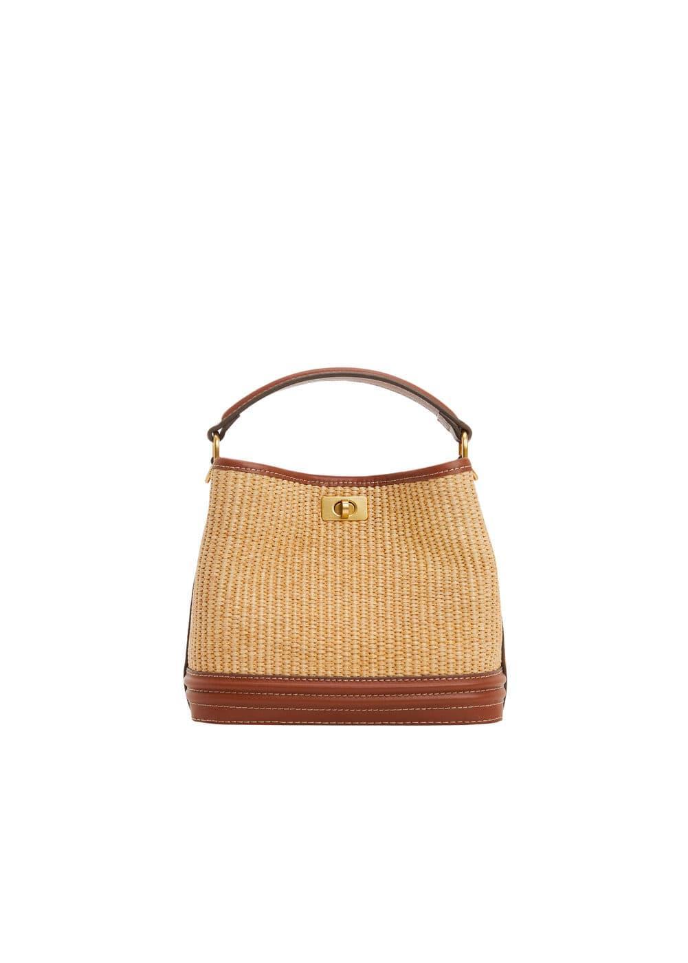 MANGO - Raffia-effect bucket bag - One size - Women Product Image