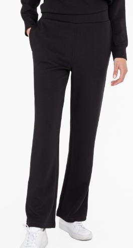 Black Elevated Flared Lounge Pants Product Image