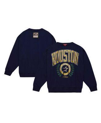 Womens Mitchell & Ness Houston Astros Cooperstown Collection Logo Pullover Sweatshirt Blue Product Image