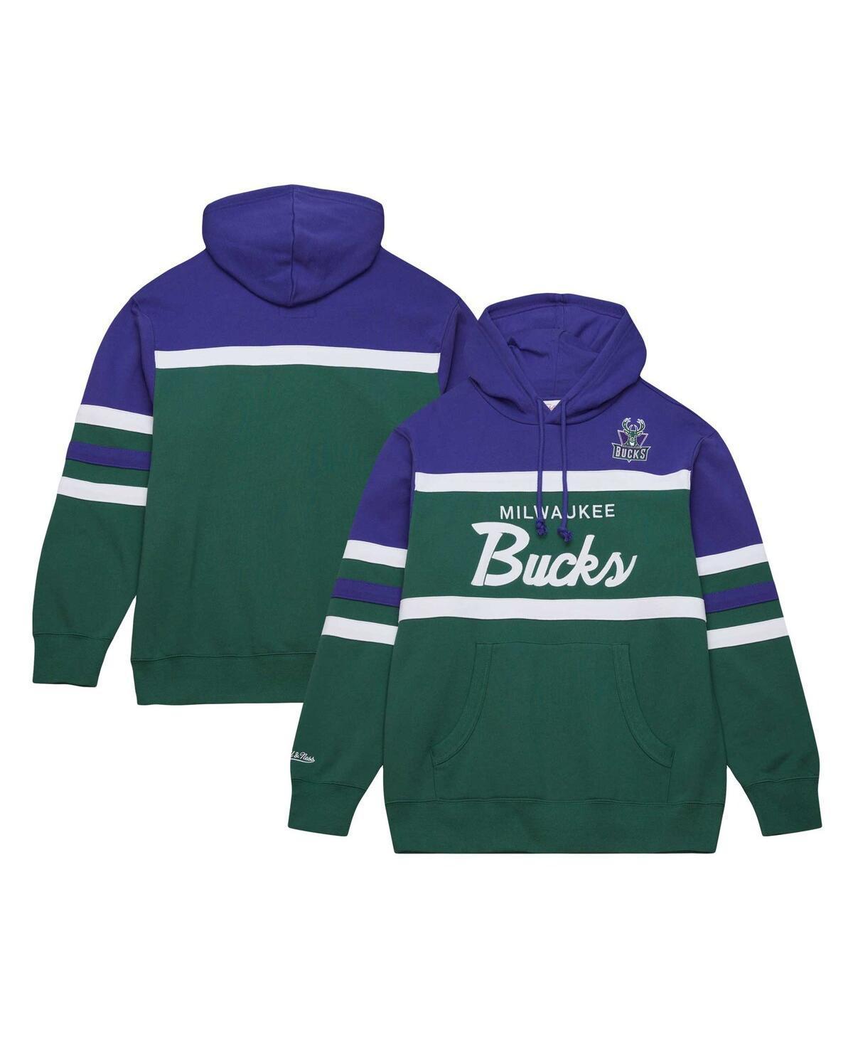 Mens Mitchell & Ness Green Milwaukee Bucks Head Coach Pullover Hoodie - Green Product Image