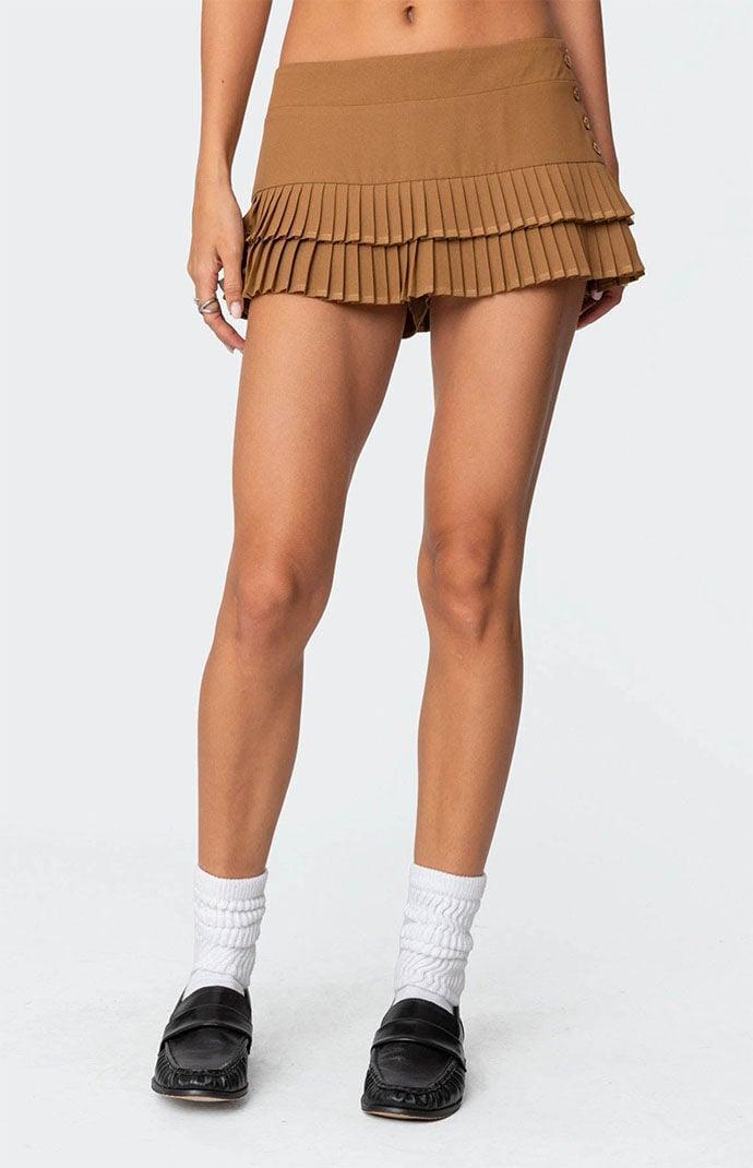 Edikted Women's Double Pleated Mini Skort Product Image