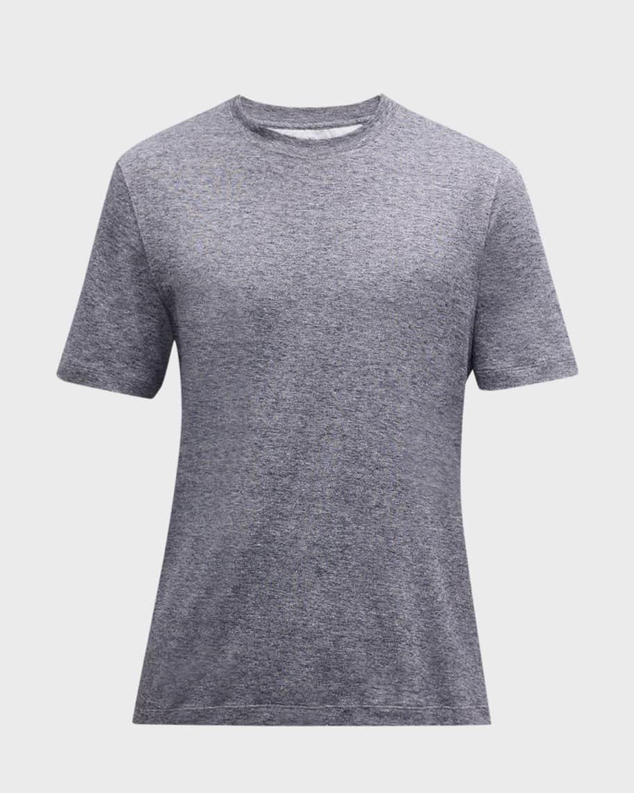 Men's Linen-Cotton Melange Crewneck T-Shirt Product Image