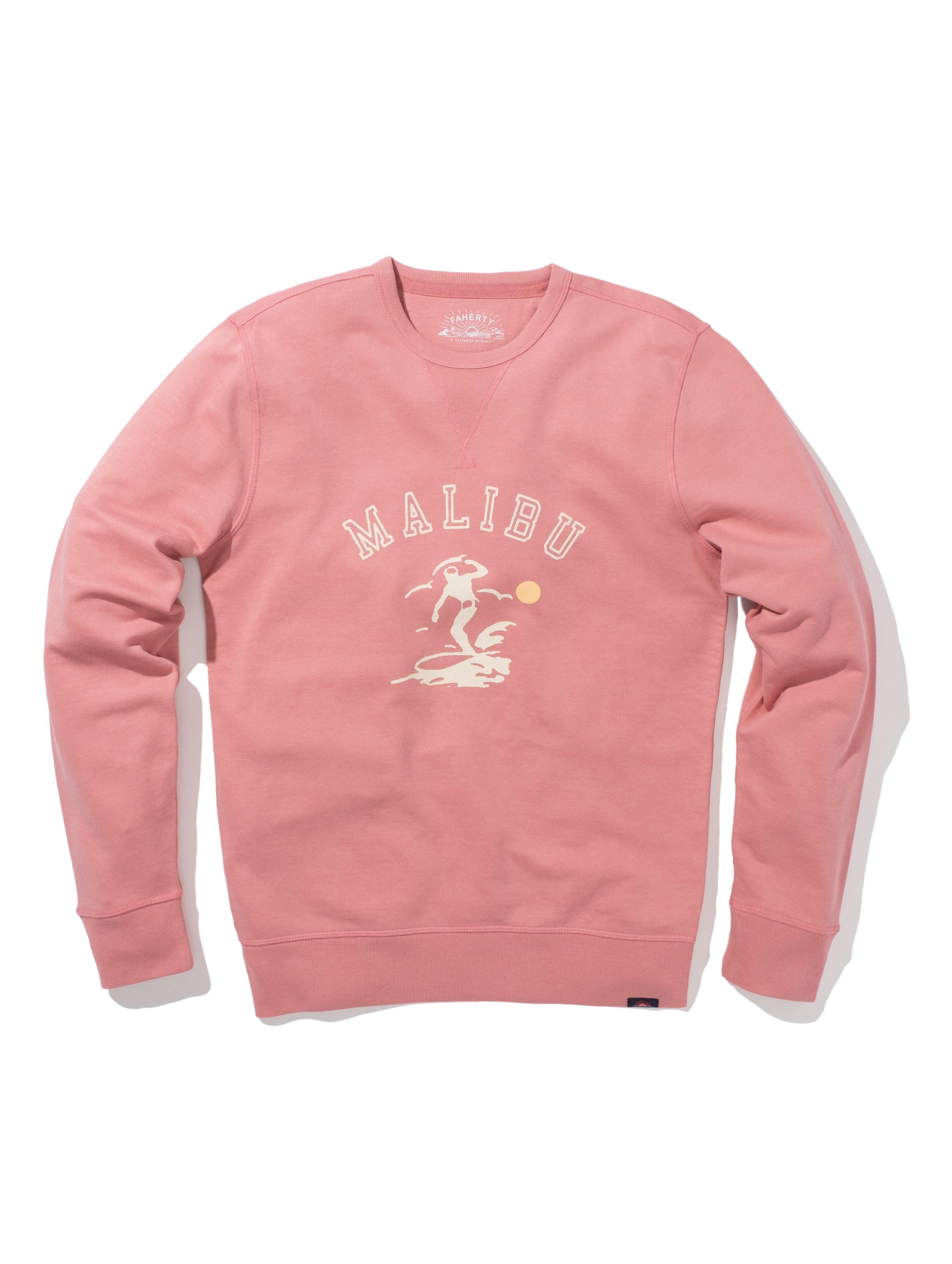 Malibu Long-Sleeve Terry Crewneck - Faded Flag Male Product Image