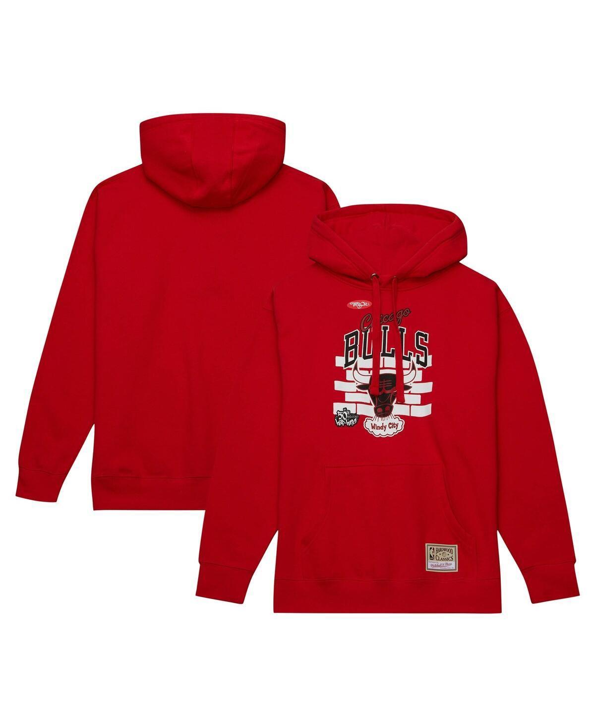 Mens Mitchell & Ness x Tats Cru Chicago Bulls Hardwood Classics Brick Pullover Hoodie Product Image