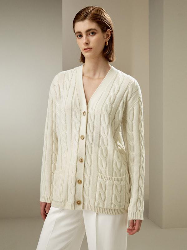 Oversized Cable Weave Cardigan product image