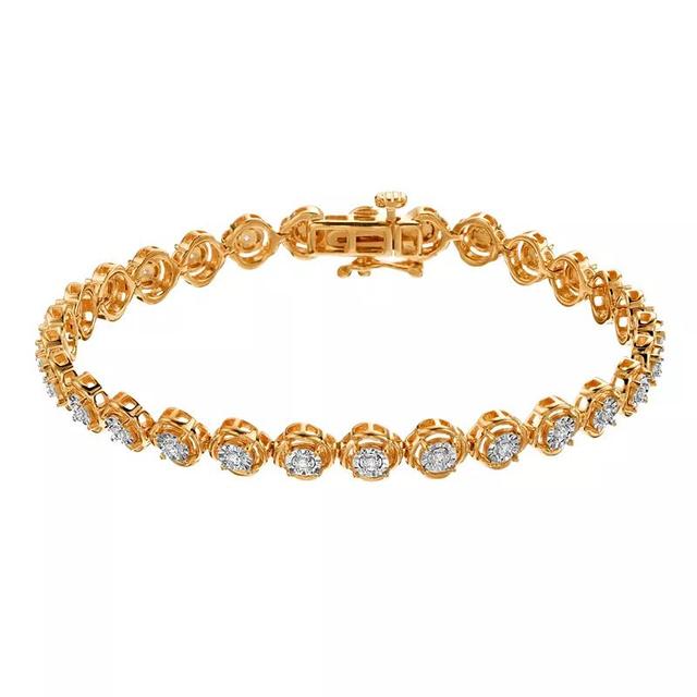 Diamond Brilliance 1/4 Carat T.W. Lab-Created Diamond Bracelet, Womens Pink Tone Product Image