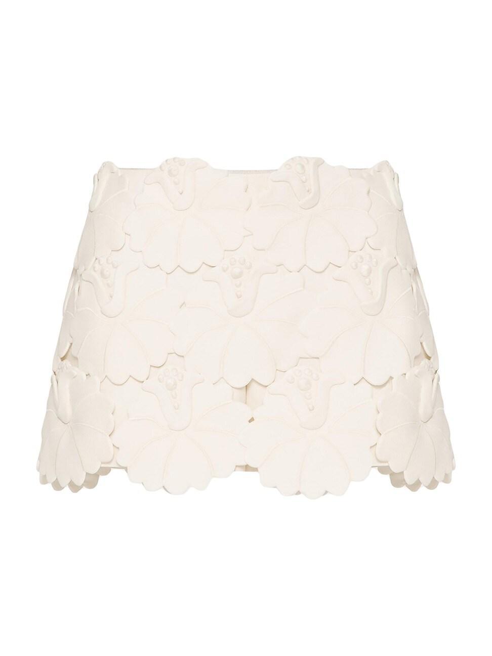 Womens Embroidered Crepe Couture Skort Product Image