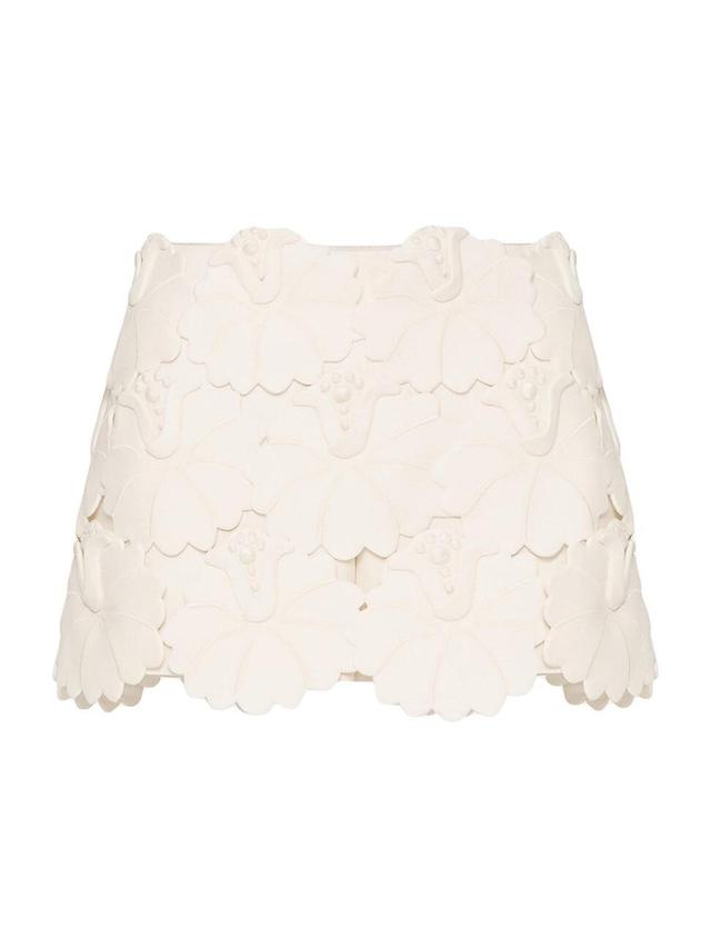 Womens Embroidered Crepe Couture Skort Product Image