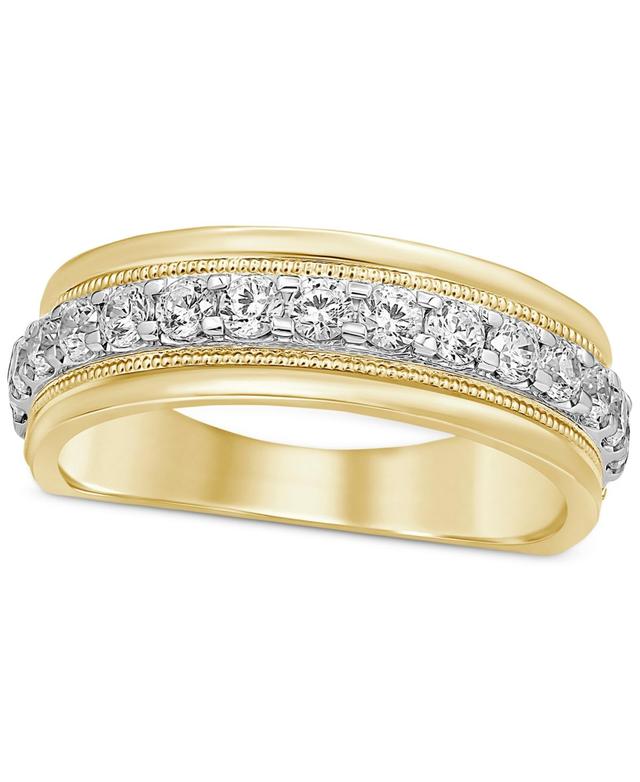 Mens Diamond Milgrain Bead Band (1 ct. t.w.) in 10k Gold Product Image