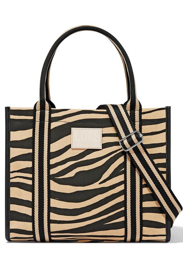 Zebra Love Carryall Canvas Tote Product Image