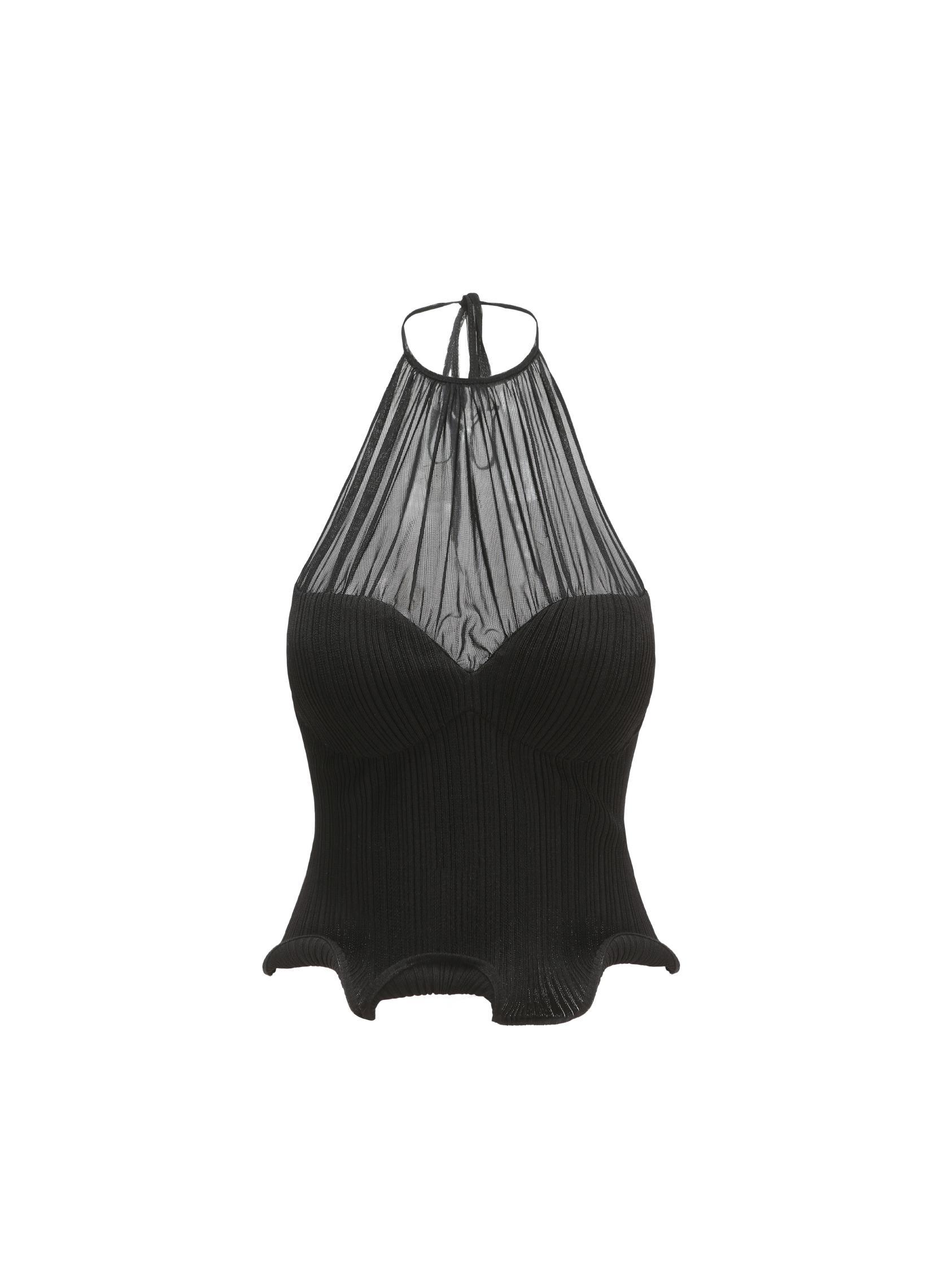 Annalise Halter Top (Black) (Final Sale) Product Image