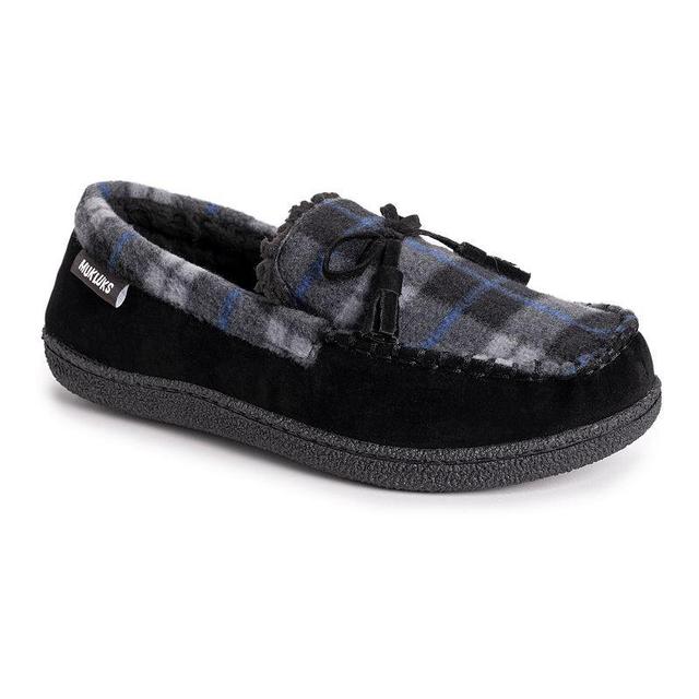 MUK LUKS Tanver Plaid Mens Moccasin Slippers Product Image