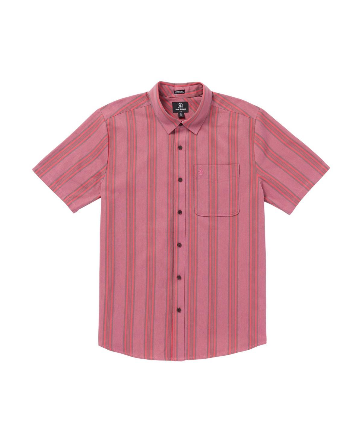 Volcom Mens Newbar Stripe Short Sleeve Shirt Product Image